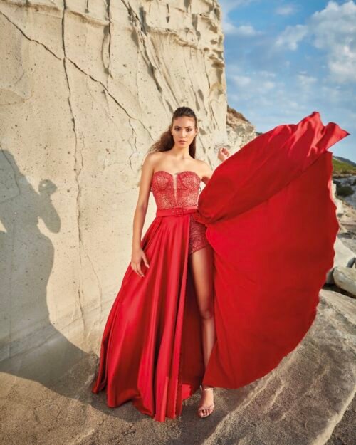 Red evening dress wholesale